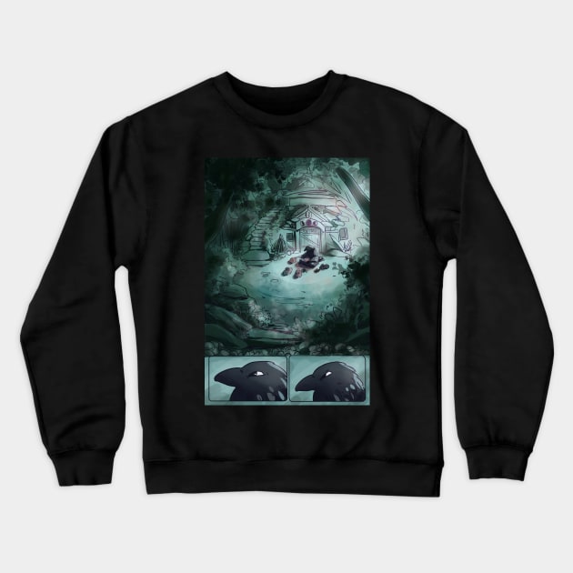 Clove's Clearing Crewneck Sweatshirt by Rumpled Crow